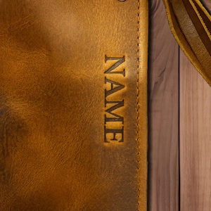 Personalized Leather Knife Roll: Chef Knife Travel & Storage Bag image 4