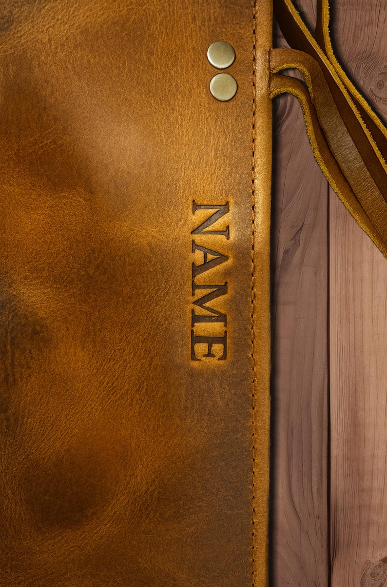 Personalized Leather Knife Roll: Chef Knife Travel & Storage Bag image 4