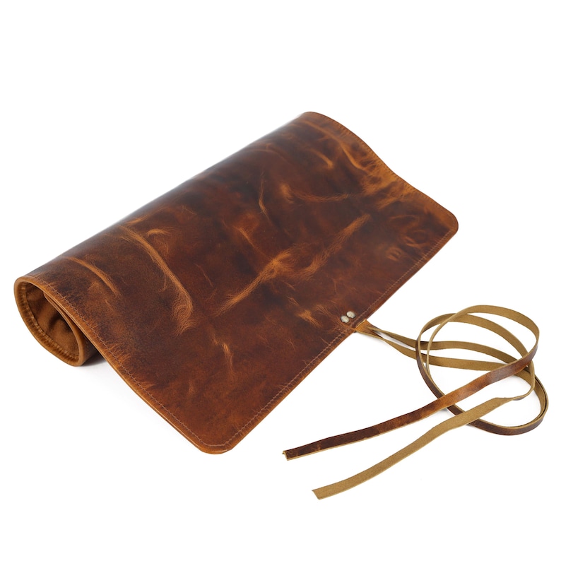 Personalized Leather Knife Roll: Chef Knife Travel & Storage Bag image 8