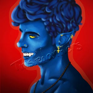Comic Nightcrawler portrait art print