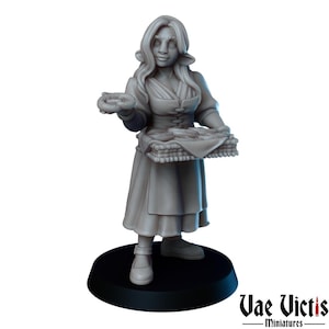 Firbolg Pretzel Lady, Vae Victis, 28mm & 32mm Scale TTRPG Miniatures