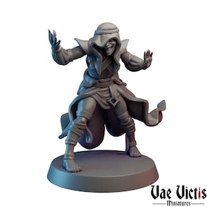Ancient Warlock / Desert Spellcaster / Arcane Mage , Vae Victis, 28mm & 32mm Scale TTRPG Miniatures