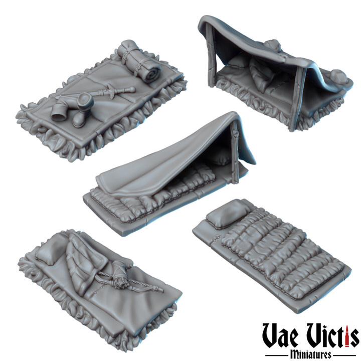 Bedrolls, Vae Victis, 28mm & 32mm Scale TTRPG Miniatures