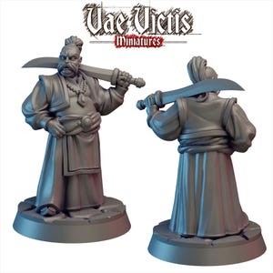 Sword-Wielding Merchant, Vae Victis, 28mm & 32mm Scale TTRPG Miniatures
