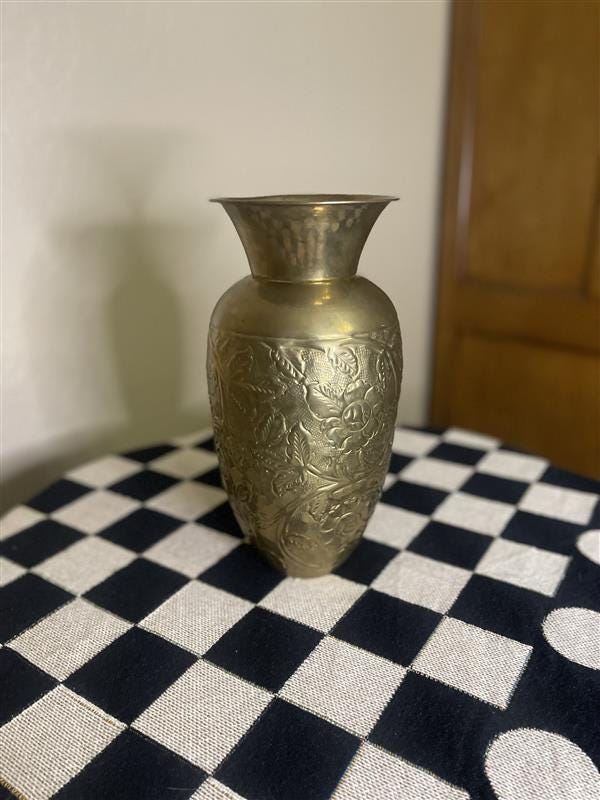 インド 真鍮製壺 インド製の真鍮製の壺 - Etsy 日本