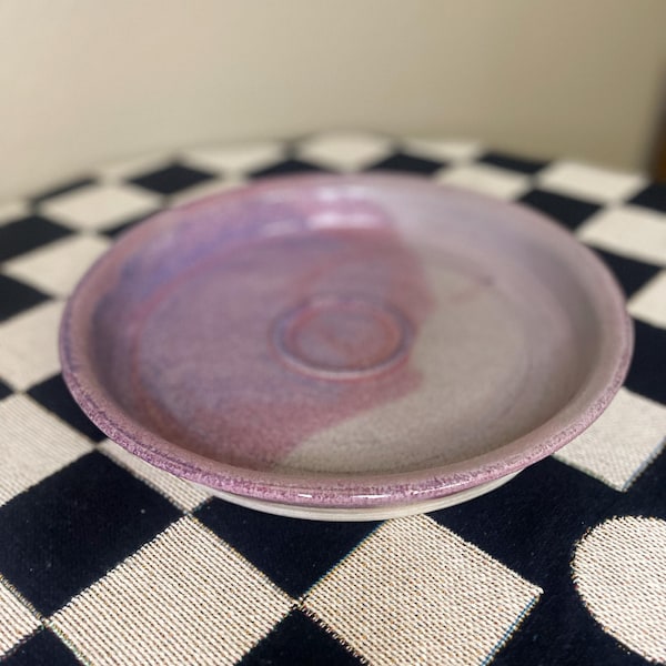 Pink and Purple Studio Pottery Platter