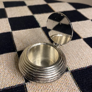 Vintage Art Deco Silver Pill Box/Ring Dish