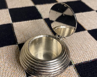 Vintage Art Deco Silver Pill Box/Ring Dish
