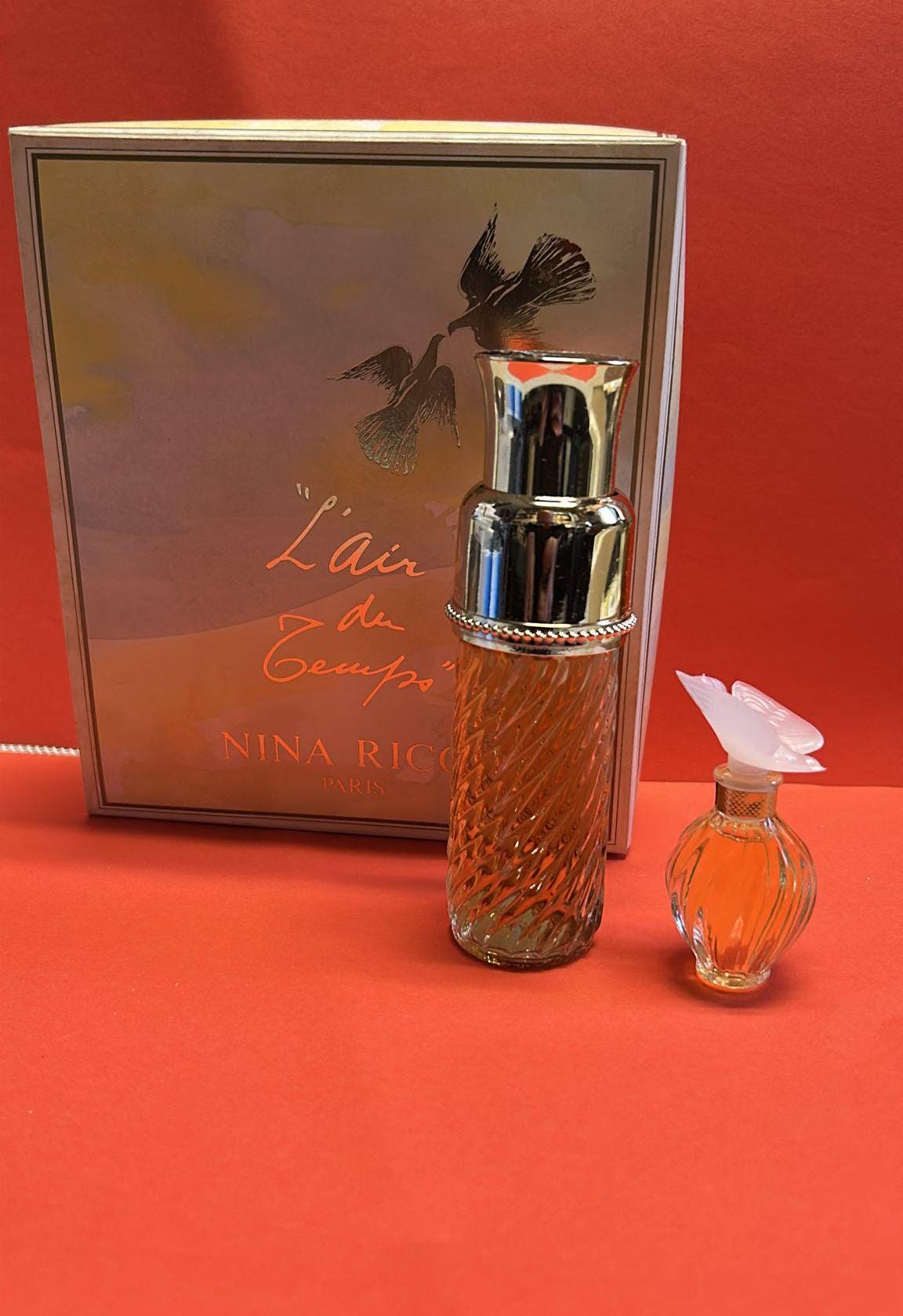Vintage Set Nina Ricci L'Air du temps 30 ml + Miniatura 6 ml. Molto raro