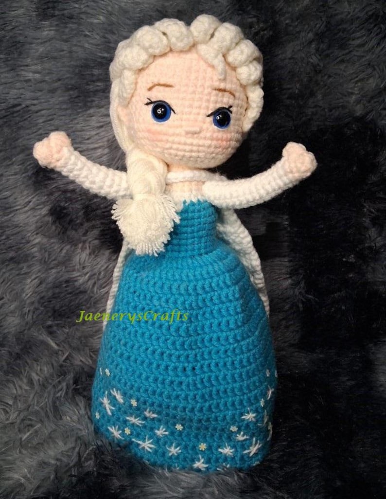 Reversible Anna and Elsa Amigurumi Pattern, Topsy-Turvy Crochet Doll Pattern, Disney Frozen Handmade Toy image 2