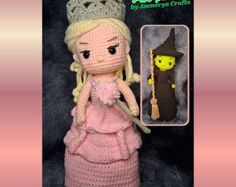 Reversible Crochet Doll Pattern: Topsy-Turvy Wicked Witch & Good Witch (PDF) Glinda and Elphaba