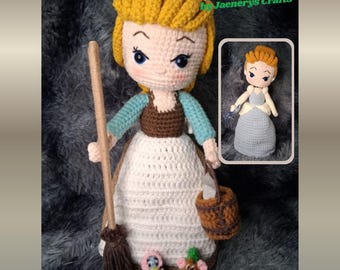 Reversible Cinderella Amigurumi Pattern, Disney Princess, Topsy-Turvy Crochet doll, PDF