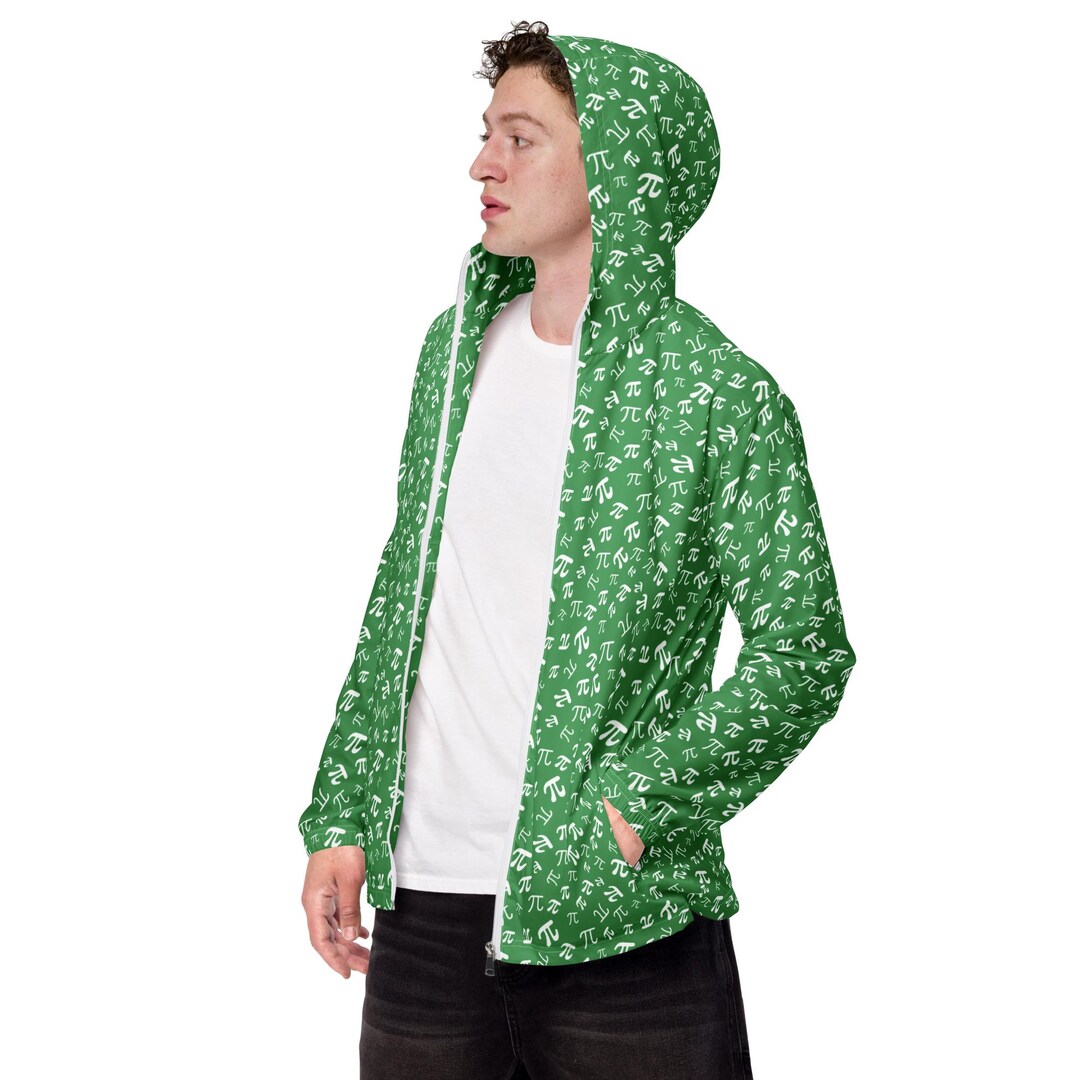Math Jacket Math Pi Symbols Printed Mens Windbreaker, Math Lover Gift, Math Student ...