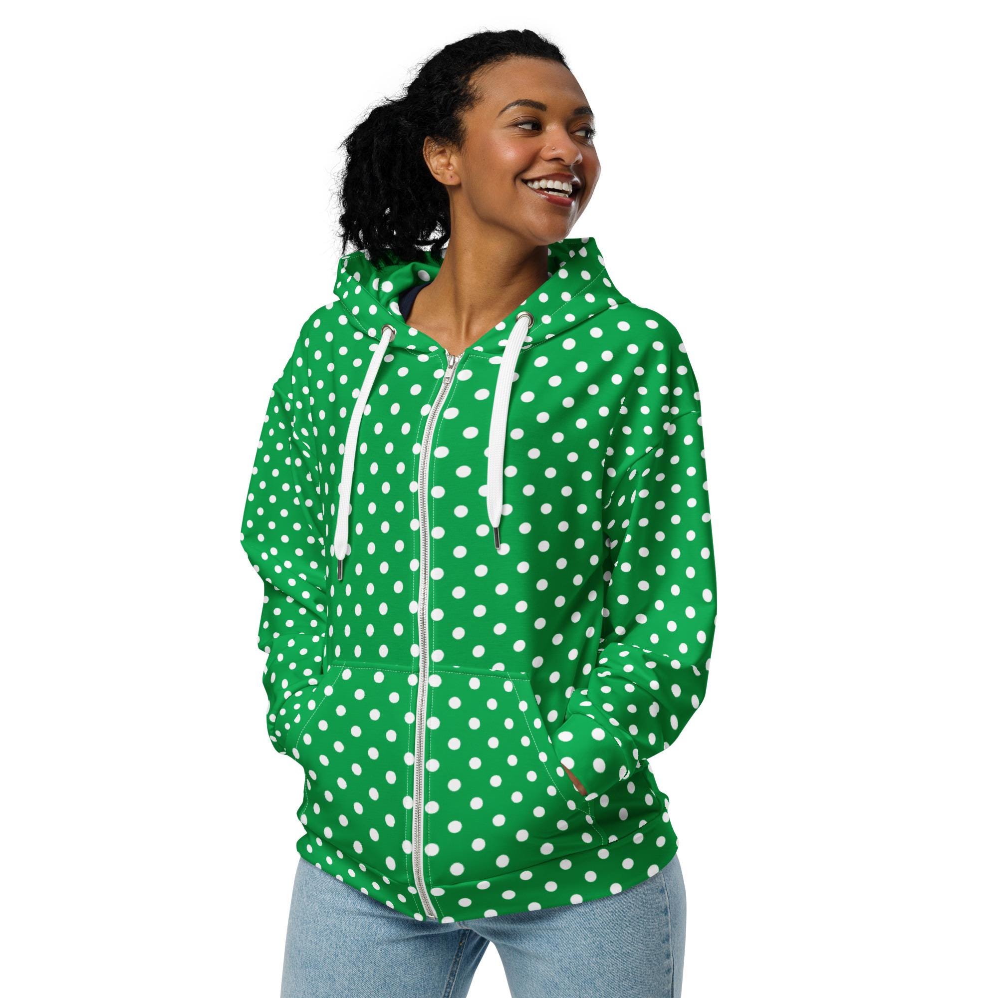 Polka Dot Zip Hoodie - Etsy