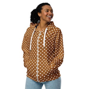 Polka Dot Zip Hoodie - Etsy