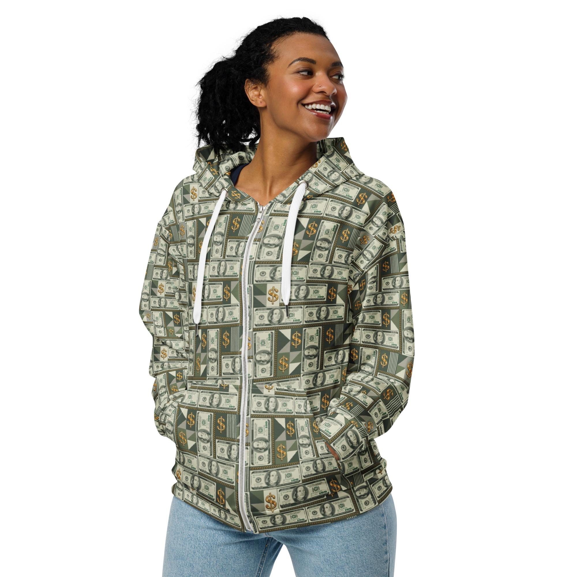 Money Print Hoodie Etsy UK