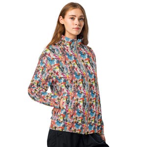 Street Graffiti Track Jacket, Classic Fashion Loungewear Jacket with Pockets, Urban Streetwear Zip-Up Jacket, Graffiti Apparel, Plus Size