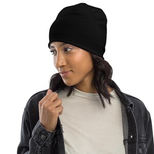 Solid Plain Black Beanie Hat, Casual Winter Cozy Beanie, Fashion Comfortable Beanie, Black Lovers, Outdoor Streetwear Beanie, Unisex Beanie