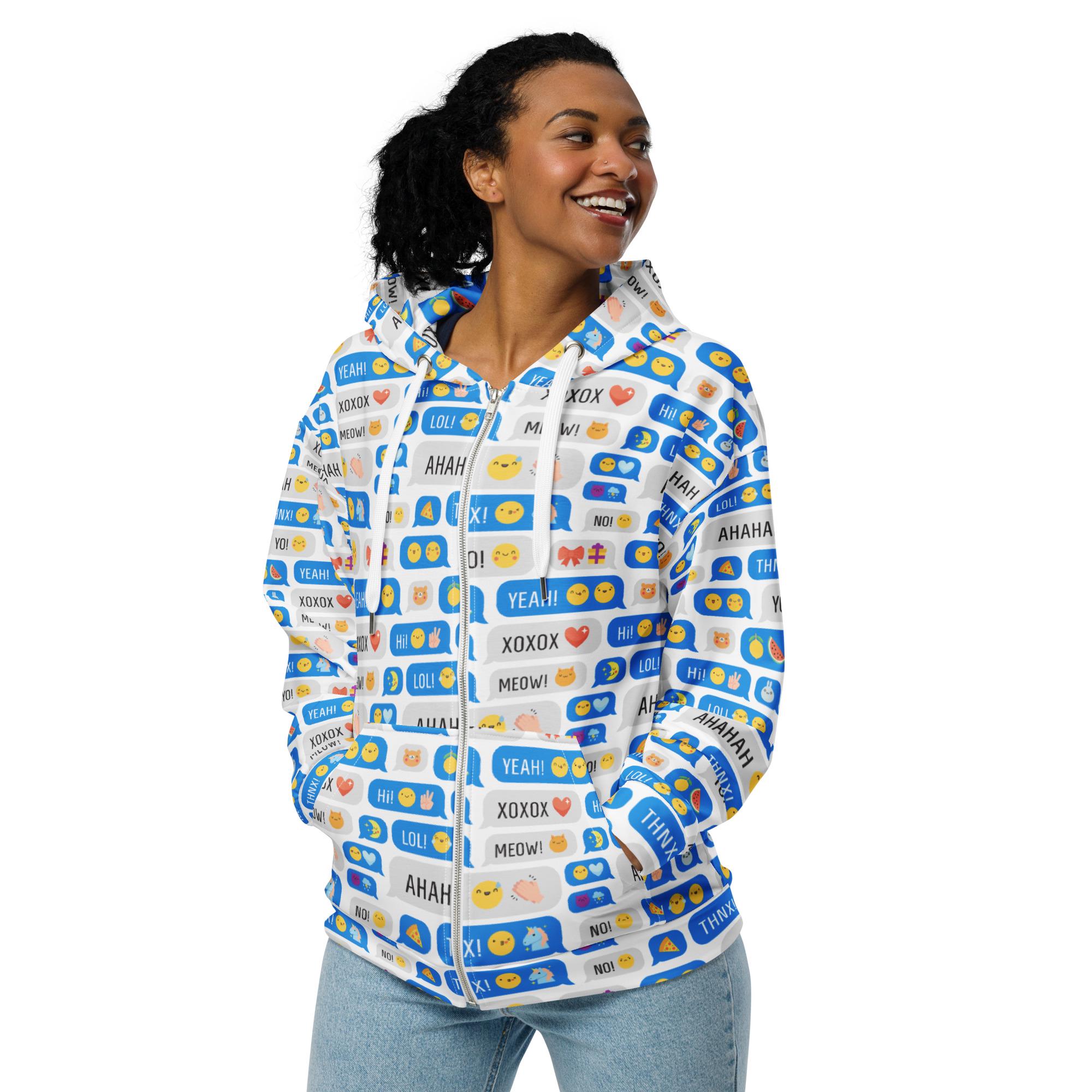 Zip up Hoodie Smiley Face - Etsy