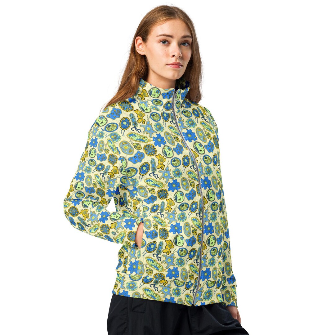 Cells DNA Printed Track Jacket, Genetics Lover Gift, Stylish Outerwear ...