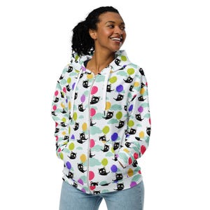 Kitty Cats Printed Zipper Hoodie, Cat Mom Dad Hoodie, All over Print Cats Zip-Up Hoodie with Pockets, Cat Themed Gifts, Cat Lovers Gift