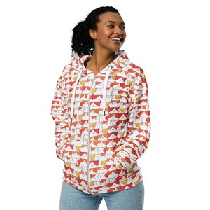 Kitty Cats Printed Zipper Hoodie, Cat Mom Dad Hoodie, All over Print Cats Zip-Up Hoodie with Pockets, Cat Themed Gifts, Cat Lovers Gift