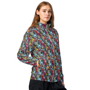 Street Graffiti Track Jacket, Classic Fashion Loungewear Jacket with Pockets, Urban Streetwear Zip-Up Jacket, Graffiti Apparel, Plus Size