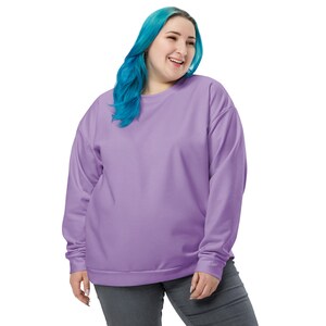 Solid Purple Sweatshirt, Fall Winter Crewneck Sweatshirt, Trendy Aesthetic Sweatshirt, Blank Cozy Unisex Sweatshirt, Gifts for Him Her