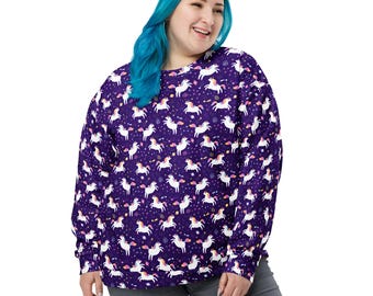 Unicorn Galaxy Sweatshirt, Unicorn Lover Gift, Stars Planet Celestial Sweatshirt, Trendy Unicorn Pullover Unisex Shirt, Gifts for Him Her
