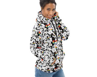 LGBTQ Gay Pride Parade Pullover Hoodie, Gay Lesbian Pride Hoodie with Pockets, LGBTQ Festival Hoodies, Lgbtq Gifts, Unisex, Plus Size, LGBT