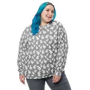 Polar Bears Printed Sweatshirt, All Over Print Animal Crewneck Sweatshirt, Trendy Festival Cozy Pullover Shirt, Polar Bear Lovers, Unisex