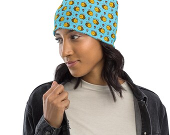 Insect Bumblebee Beanie Hat, Cute Designer Winter Beanie Cap, Fashionable Comfortable Cozy Beanie, Aesthetic Beanie, Bumblebee Lover Gift