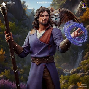 Gale Baldur&#39;s Gate 3 Inspired Fan Art 1/8 Scale Resin Statue | Bulkamancer