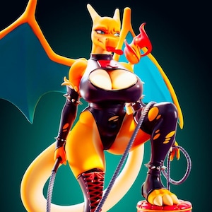 Dominatrix Charizard Inspired Dragon Massive Figurine Fanart | Officer Rhu