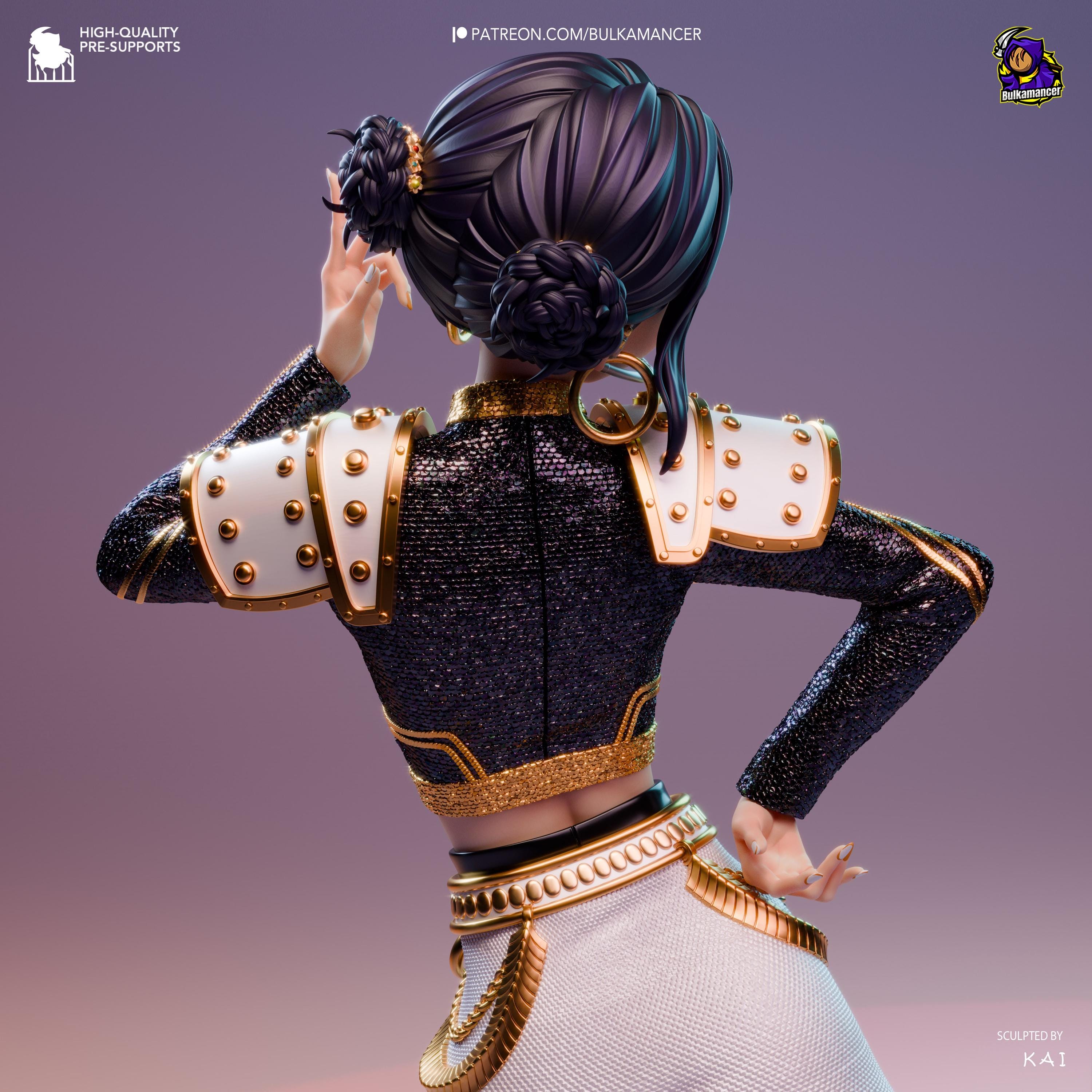 Zoey Kpop Demon Hunters Inspired Fan Art 1/8 Scale Unpainted