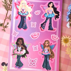 Fashion Pixiez Sticker Sheet | Bratz 2000s Nostalgia Stickers