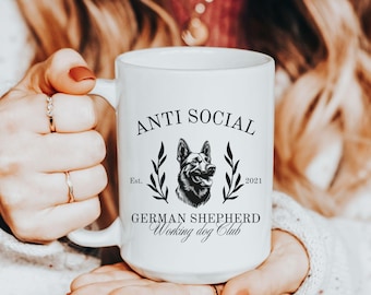 Aangepaste Duitse herder mok hond moeder beker Gepersonaliseerde hondenliefhebber cadeau huisdier herdenkingscadeau mokken Aangepaste cadeaus voor hondenbezitter Hond vader koffieliefhebber