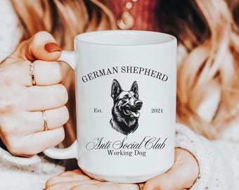 Aangepaste Duitse herder mok hond moeder beker Gepersonaliseerde hondenliefhebber cadeau huisdier herdenkingscadeau mokken Aangepaste cadeaus voor hondenbezitter Hond vader koffieliefhebber