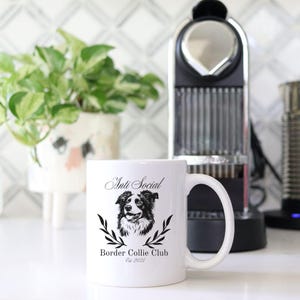 Custom Border Collie mug Dog mom cup Personalized dog lover gift Pet memorial gift mugs Custom gifts for dog owner Dog Dad coffee lover