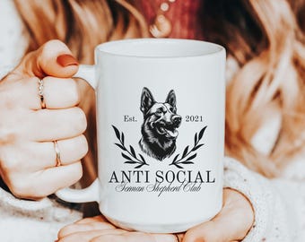 Aangepaste Duitse herder mok hond moeder beker Gepersonaliseerde hondenliefhebber cadeau huisdier herdenkingscadeau mokken Aangepaste cadeaus voor hondenbezitter Hond vader koffieliefhebber