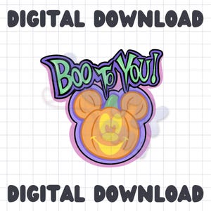 Pumpkin boo to you mouse clip art download
