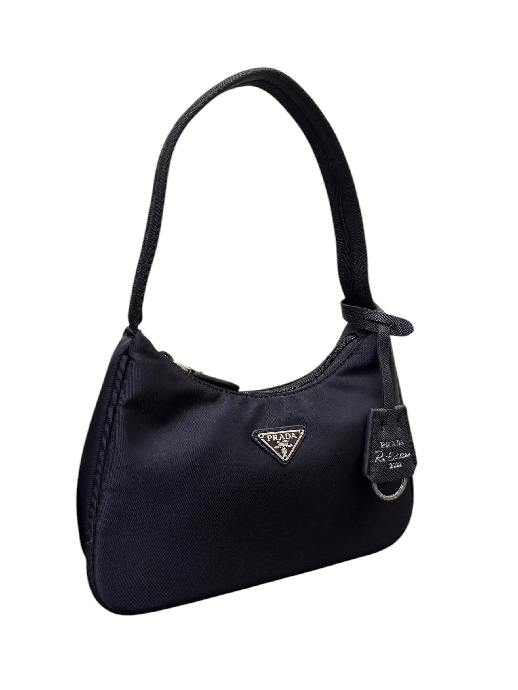 90s Black nylon Prada Handbag Classic Y2K Era Medium | eBay
