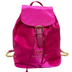 Valentino Garavani Nylon Pink Backpack