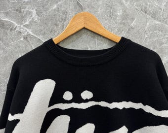 トップス stussy Stock Logo Knit Sweater Stussy STOCK SWEATER - Black | eBay