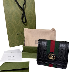 Pre owned Gucci Ophidia GG Small Flat Wallet Like New With Box