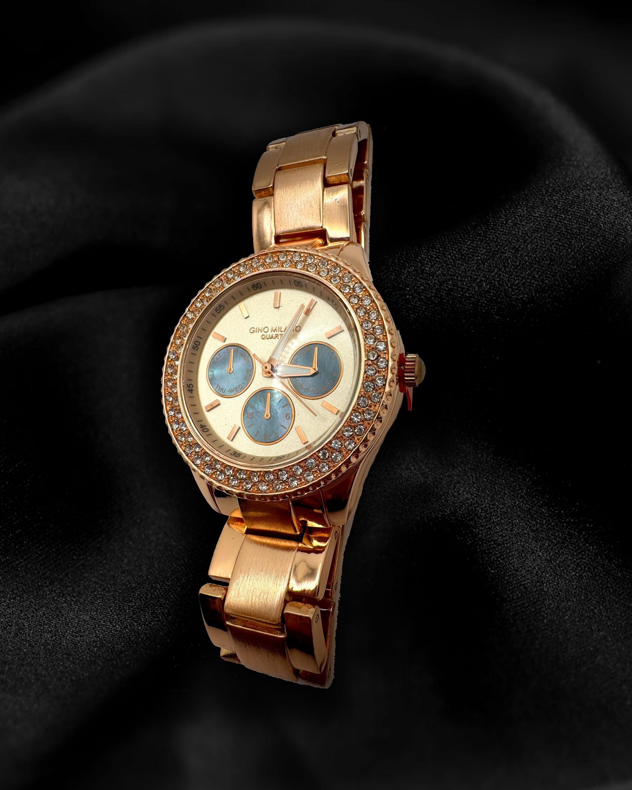 Gino Milano Rose Gold Watch | Quartz Movement, Pre-owned - Etsy