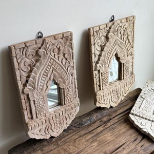 Vintage Wooden Jharokha Mirror Frame