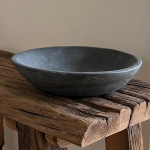 Vintage Inspired Dark Grey Stone Bowl (Assorted)