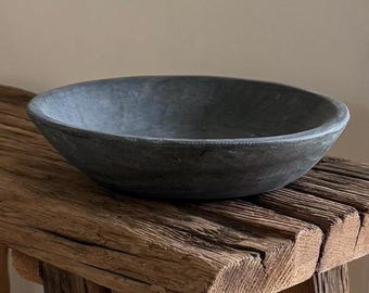 Bol de piedra gris oscuro de inspiración vintage (surtido)