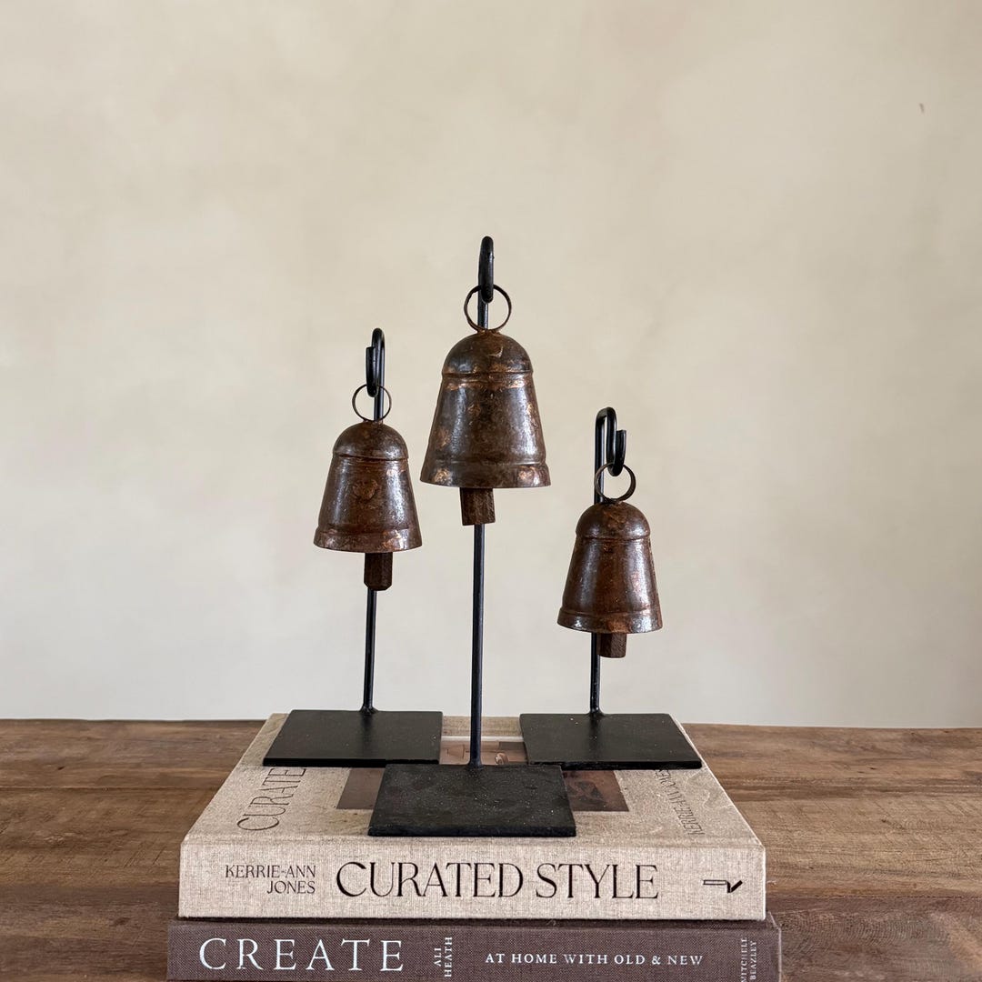Bell Stands Vintage Iron Bells | Christmas Bells Stand - Etsy